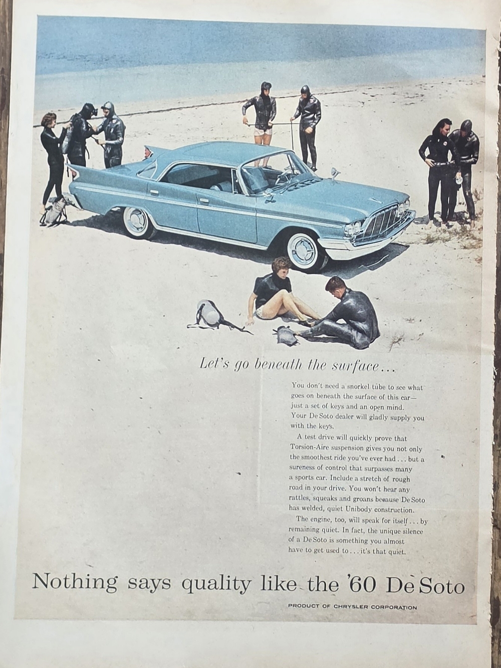 1960 DeSoto: Go Beneath the Surface Vintage Print Ad